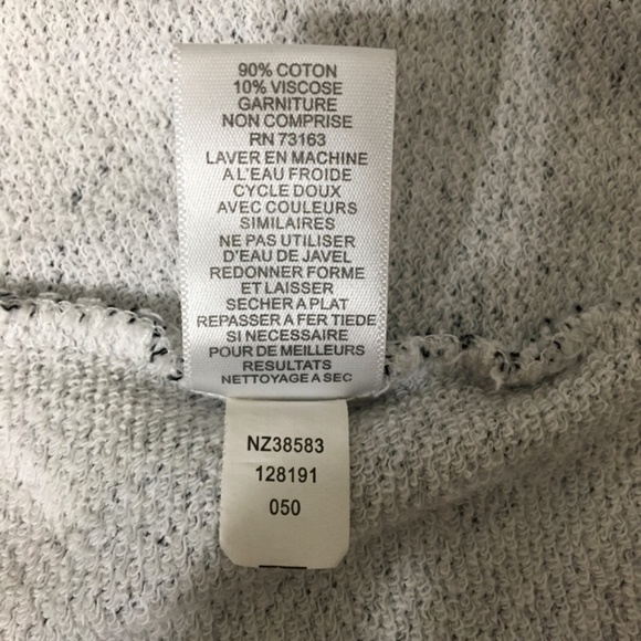 grey & gray White/Black Pinstripe Cotton Knit Top Size Small - Picture 8 of 8